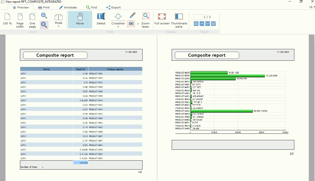 Composite report