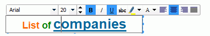 RTF caption formatting