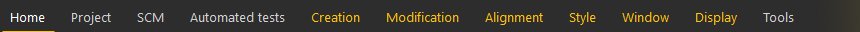 WINDEV Tabs area