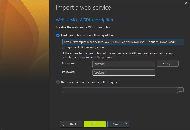Web service import wizard