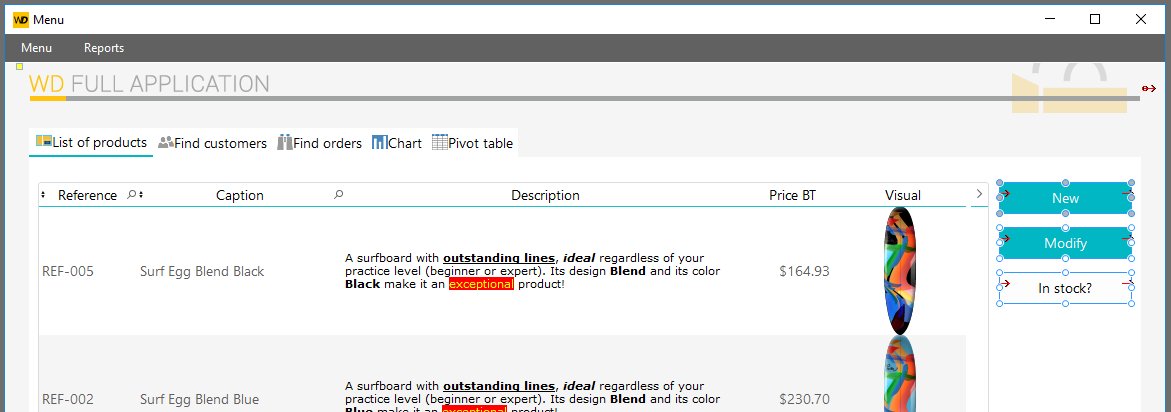 Position of the 'In stock?' Button control