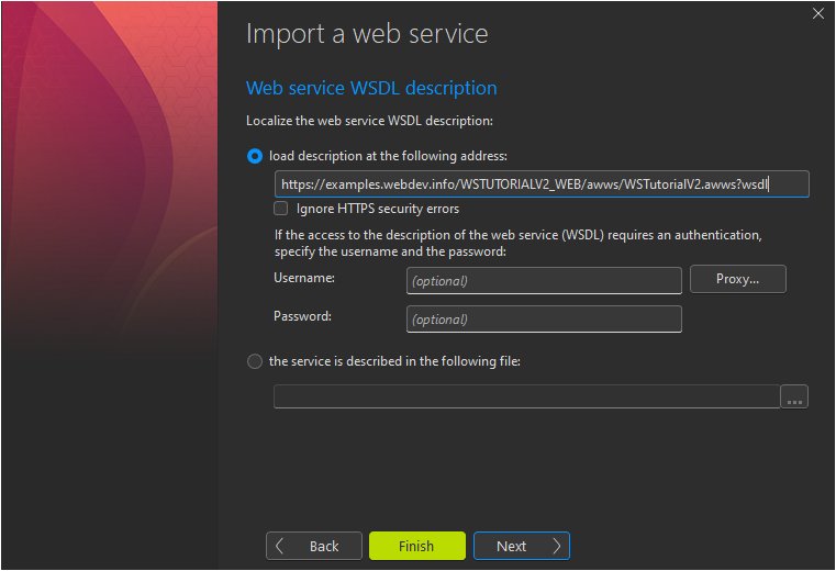 Web service import wizard