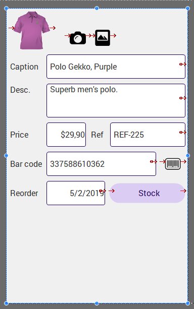 Position of the 'Stock' button