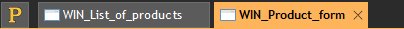 Open document tabs
