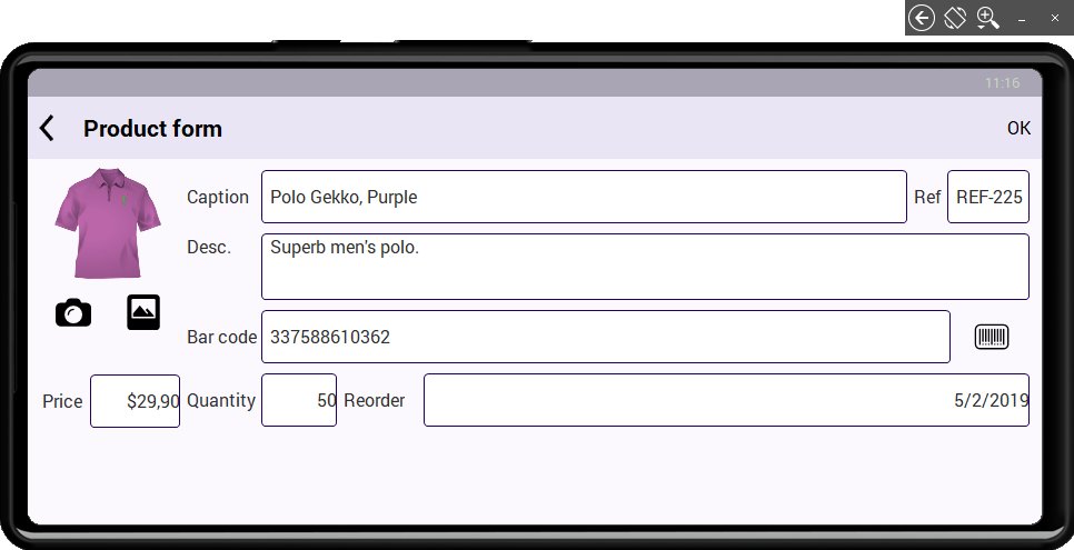 Layout in landscape mode