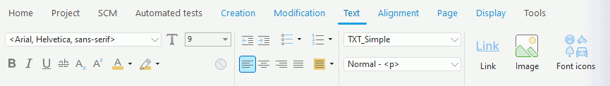 Edit options