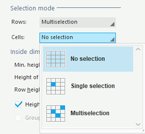 Selection mode