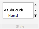 Styles in the ribbon