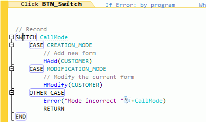 Highlighting a block of code