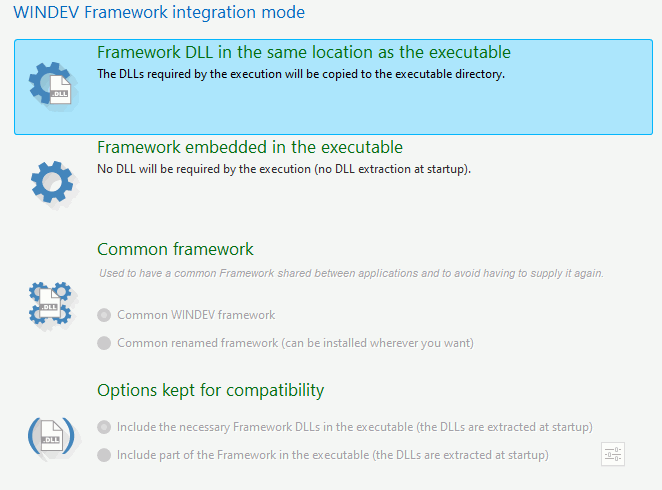 Framework integration mode
