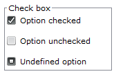 Three-state check box