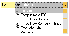 List of fonts