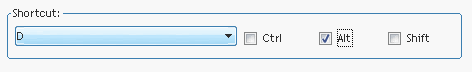 Shortcut in the editor