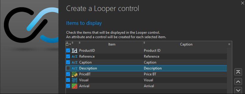 New Looper control - Items to display