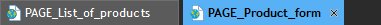 Open document tabs