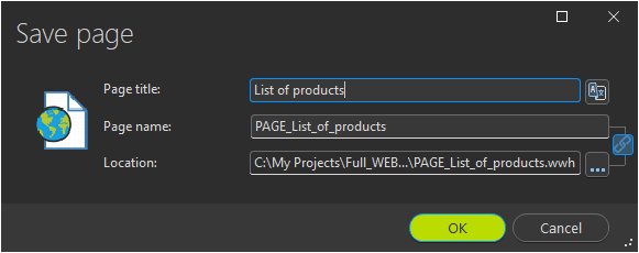 Saving the page