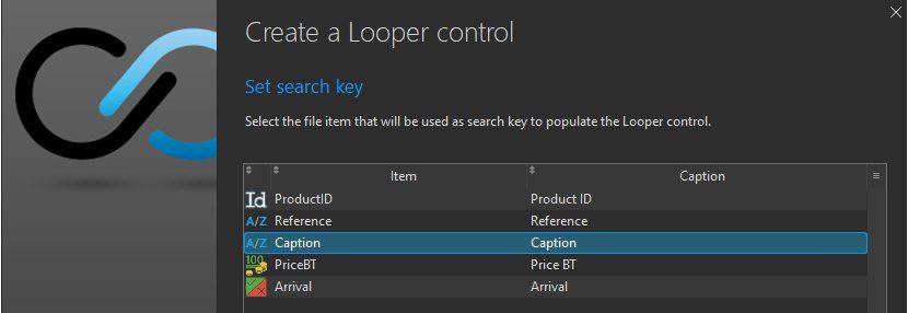 New Looper control - Search key