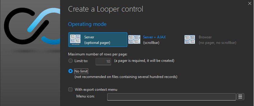 New Looper control - Operating mode