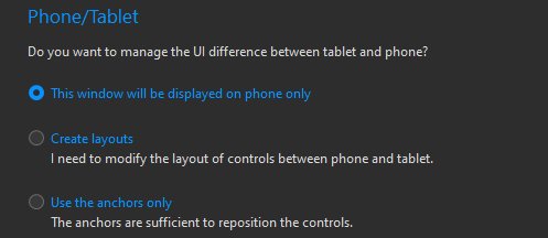 Tablet/Phone differences