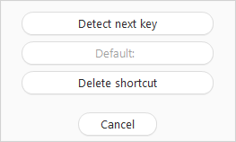 Keyboard shortcuts management