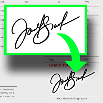 Handwritten signature in the PDF document