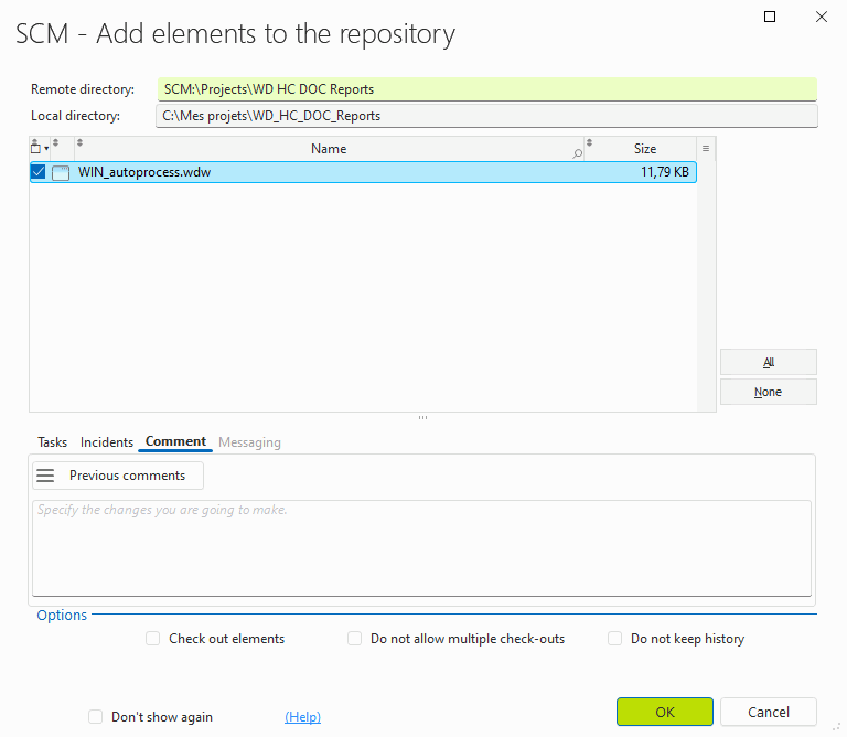 Adding an element