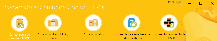 HFSQL Control Center options